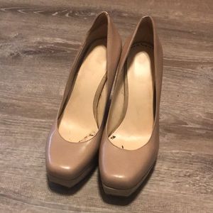 Nine West tan high heels